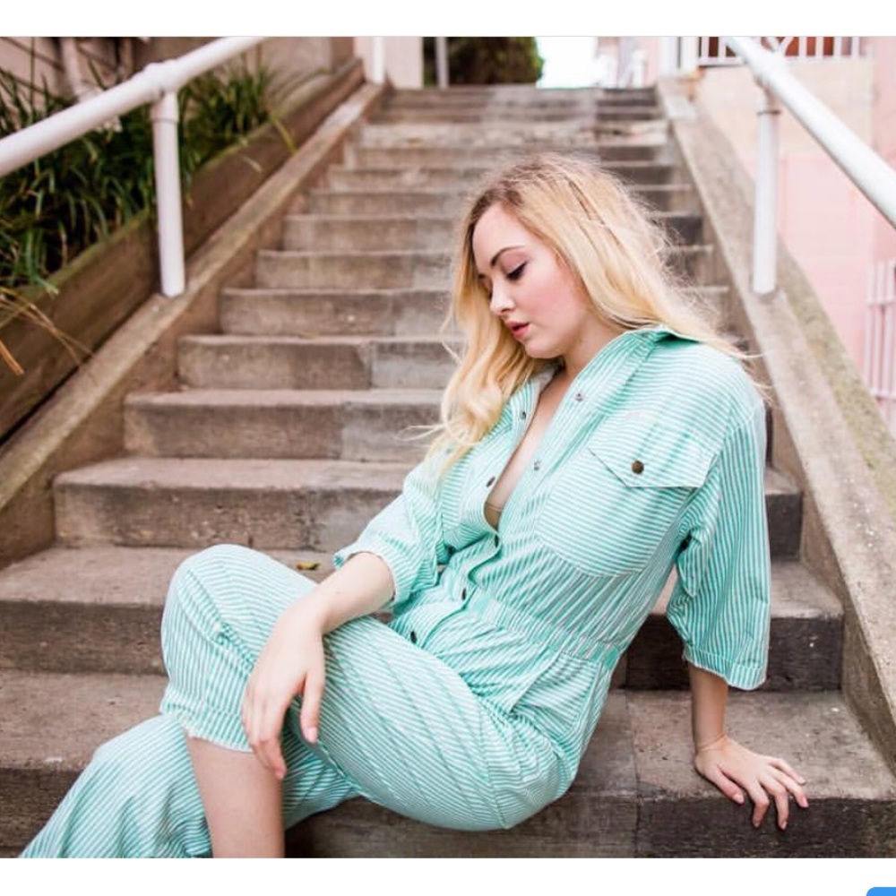 Vintage Pinstripe Jumpsuit